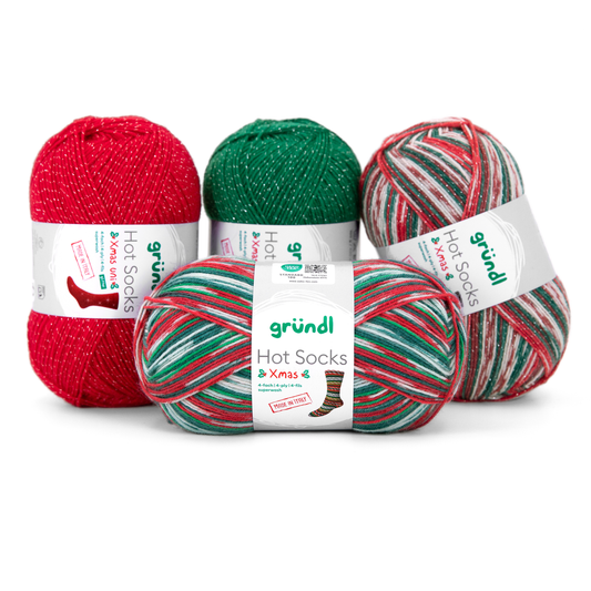 Grundl Hot socks Xmas 4 glitter ( ar spīdumu )