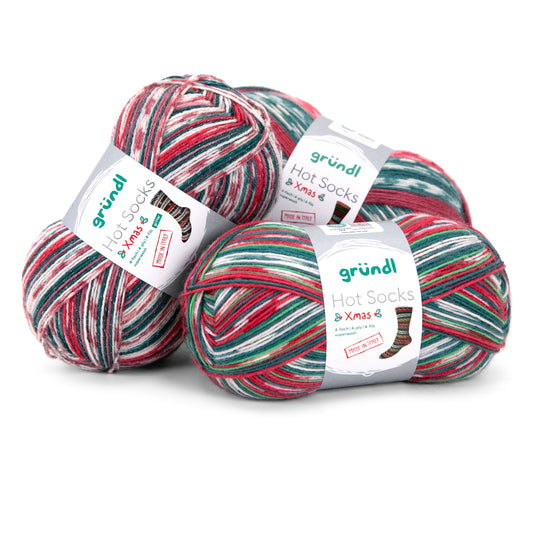 Grundl Hot socks Xmas 4 glitter ( ar spīdumu )